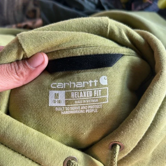 Carhartt Men's Olive Hoodie - Picture 3 of 3